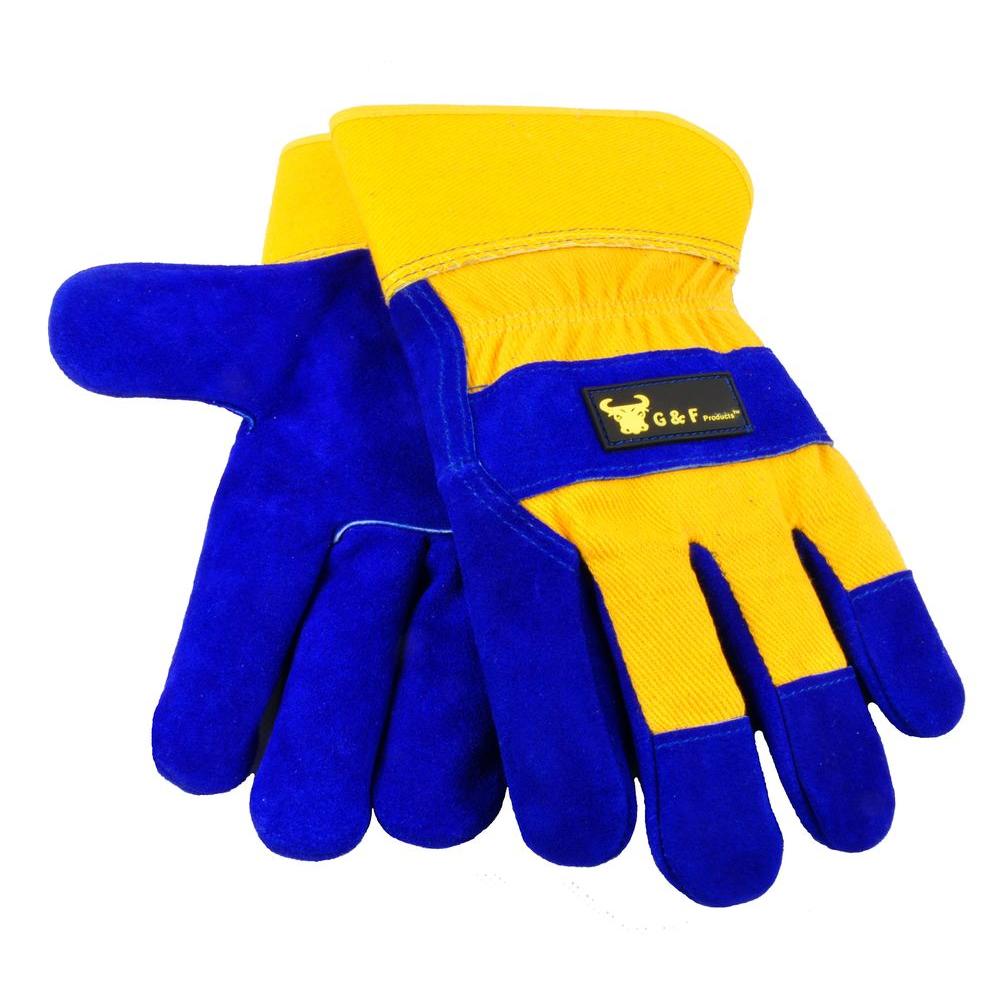 G & F Products Extra Long Cuff 41/2 in. Large Leather Palm Work Gloves5025L The Home Depot