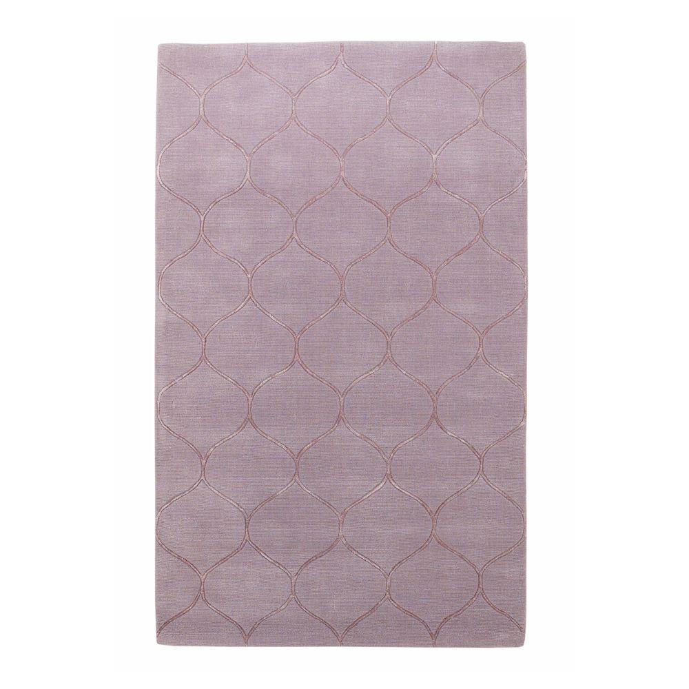 Kas Rugs Simple Scallop Lavender 5 ft. x 8 ft. Area RugTRA33305X8