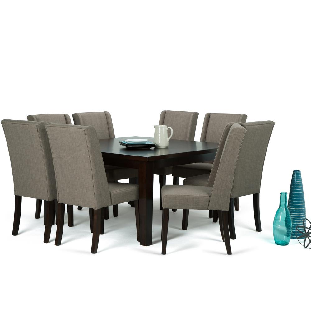Simpli Home Sotheby 9 Piece Light Mocha Dining Set Axcds9sb Lml Simpli Home Sotheby 9 Piece Light Mocha Dining Set