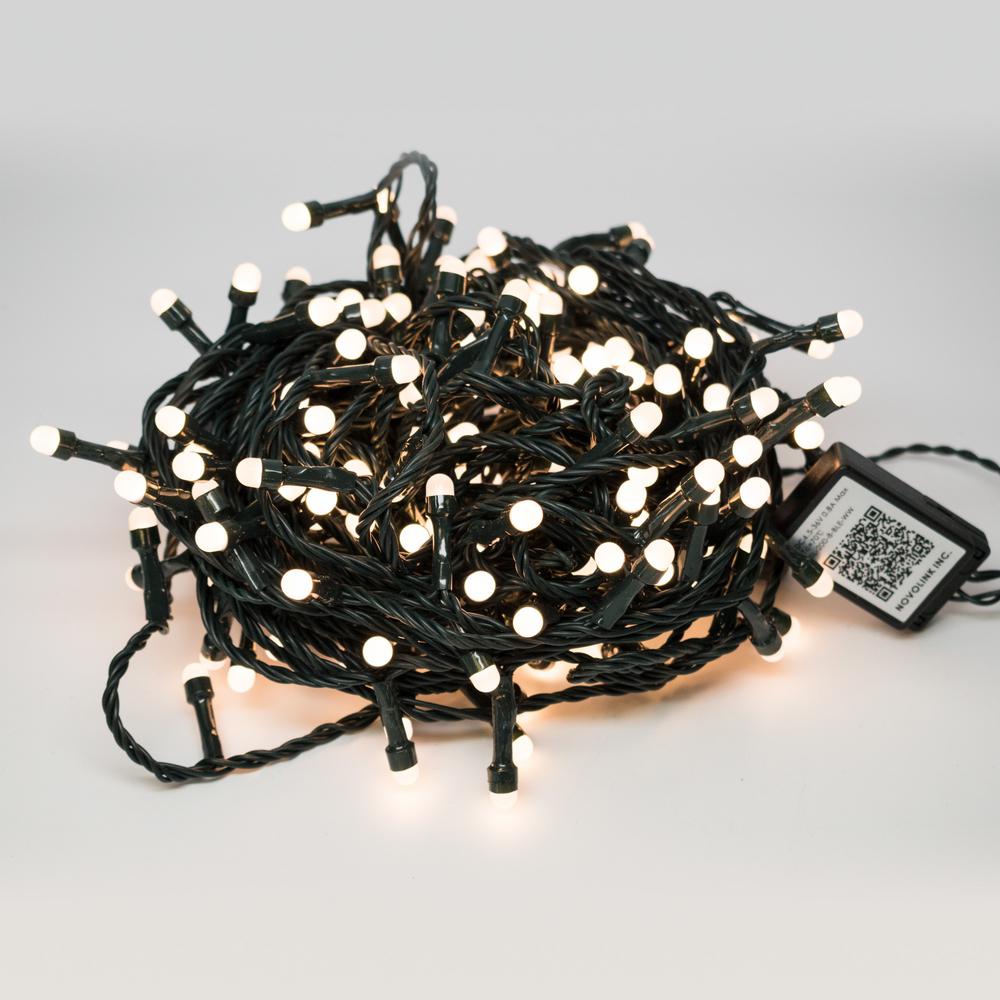 Novolink 8 Mm 200 Lights Mini Globe Warm White Led With Wireless Smart Control