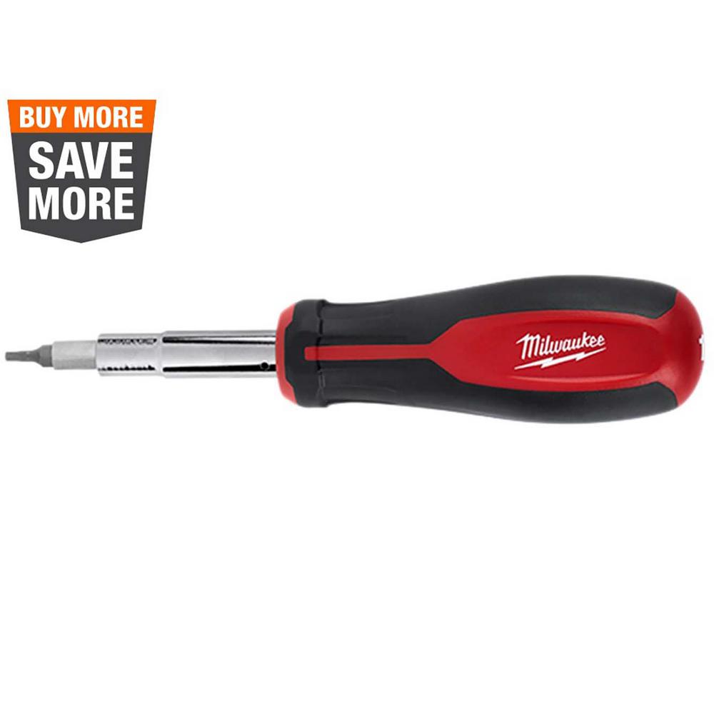 Milwaukee 11in1 MultiTip Screwdriver with Square Drive Bits4822
