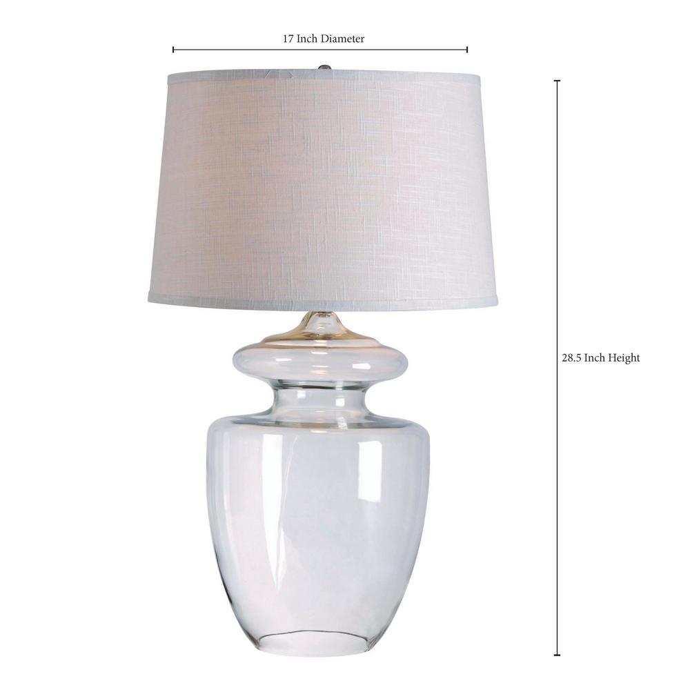 clear glass table lamp