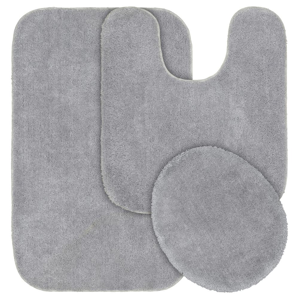 gray bath mat set