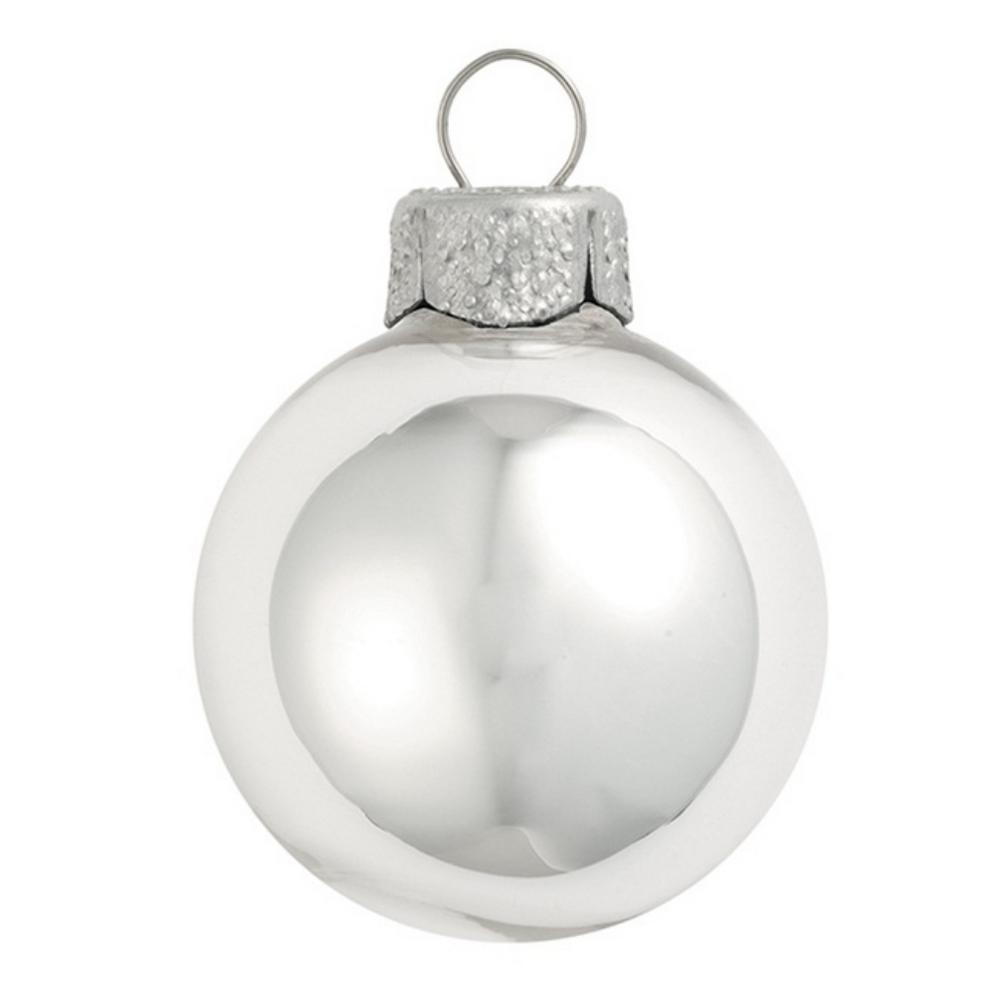 Whitehurst 4 in. Silver Shiny Glass Christmas Ornaments (6Pack)28455