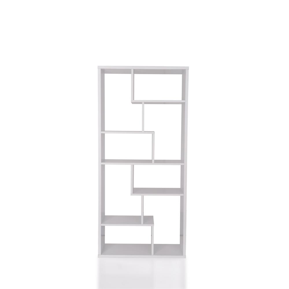 White Open Bookcase ZH1415774W The Home Depot   White Acme Furniture Bookcases 92356 64 145 