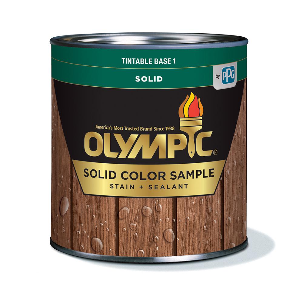 Olympic Elite 7.5 oz. Base 1 Solid Advanced Exterior Stain Olympic Elite 7.5 oz. Base 1 Solid Advanced Exterior Stain