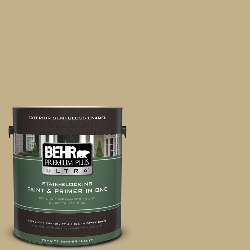 Behr Premium Plus Ultra Gal F Harmonic Tan Semi Gloss Enamel Exterior Paint