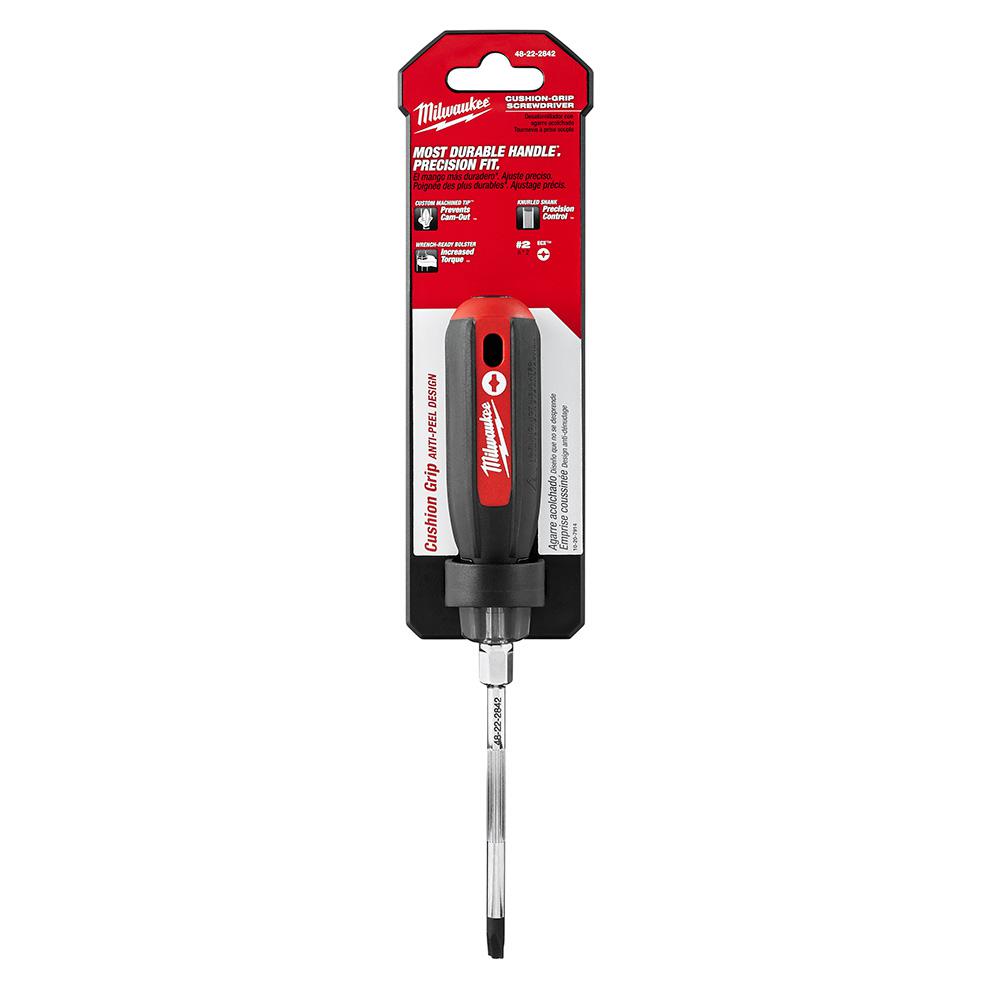 Milwaukee 4 in. 2 ECX Screwdriver with Cushion Grip48222842 The