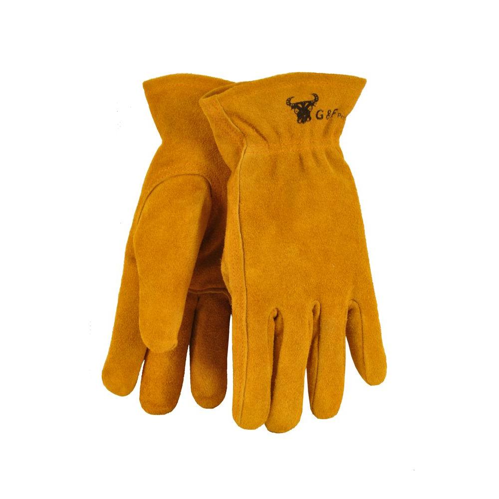 brown work gloves
