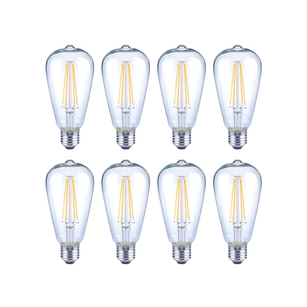 40 Watt Equivalent St19 Antique Edison Dimmable Clear Glass Filament Vintage Style Led Light Bulb Daylight 8 Pack