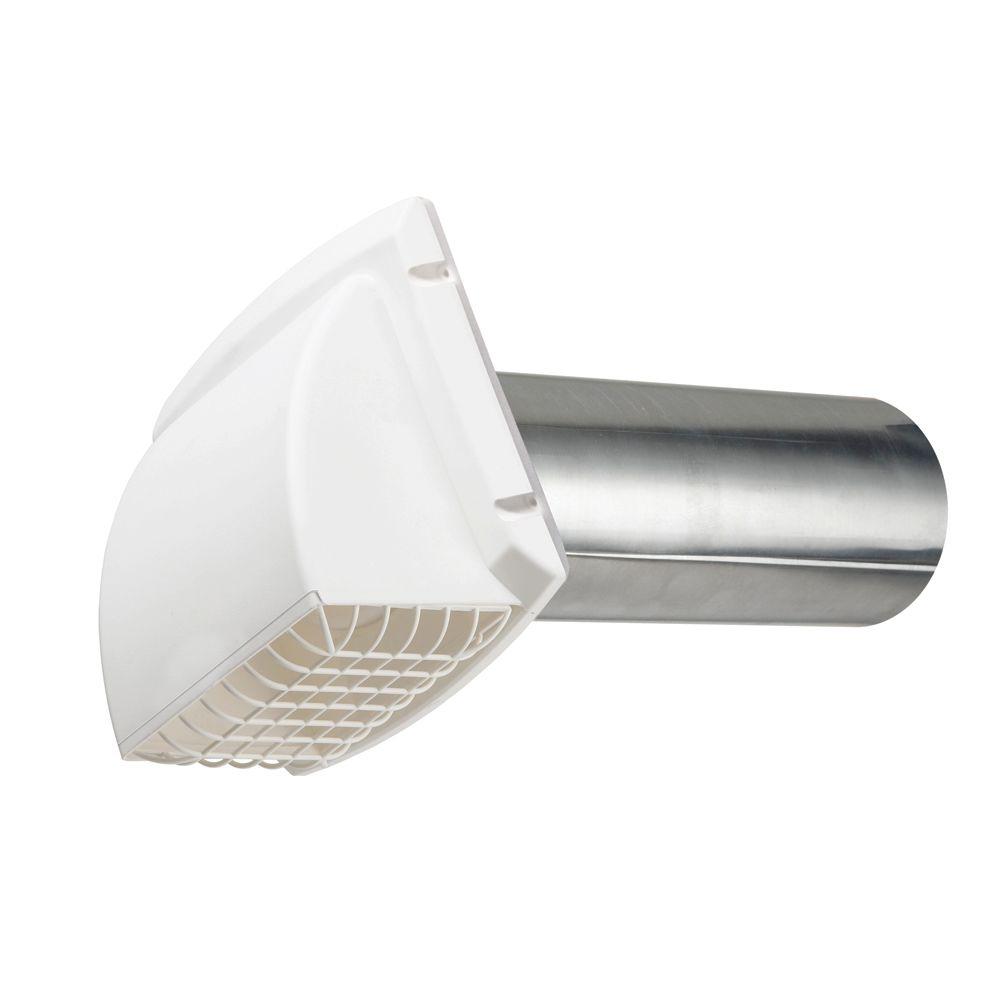 Everbilt White Wide Mouth Dryer Vent Hood With Pest Guard