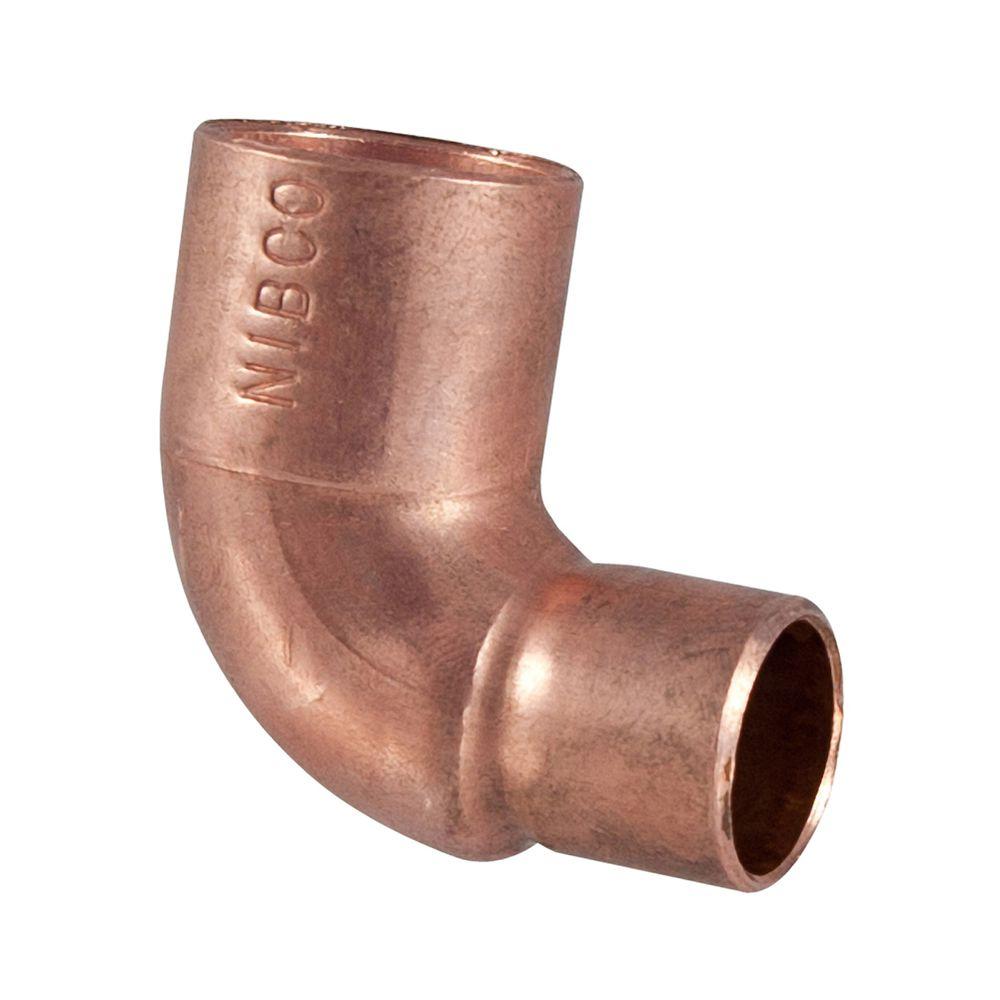 2" x 1-1/2" Reducing Copper CxC 90 Degree Elbow Sweat Plumbing Fitting