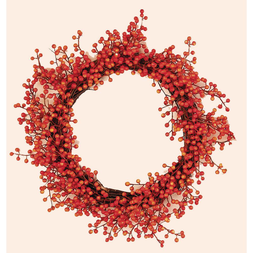 18 In Fall Weatherproof Berry Wreath 18 In Fall Weatherproof Berry Wreath