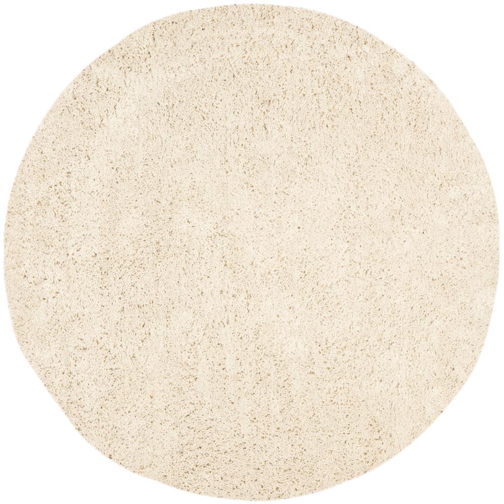 Safavieh Classic Shag Ultra White 8 ft. x 8 ft. Round Area RugSG240A
