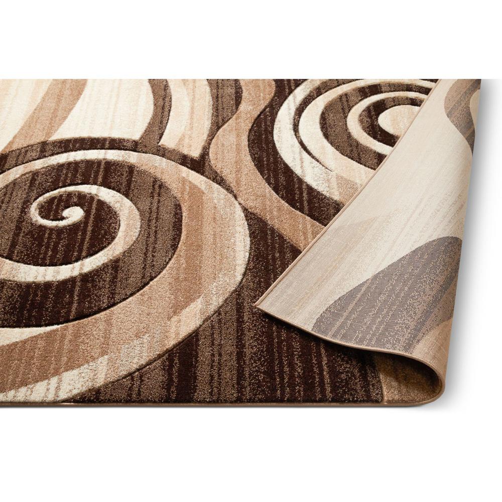 Well Woven Ruby Whirlwind 2 Ft X 3 Ft Modern Geometric Abstract Swirls Brown Area Rug 600583 The Home Depot