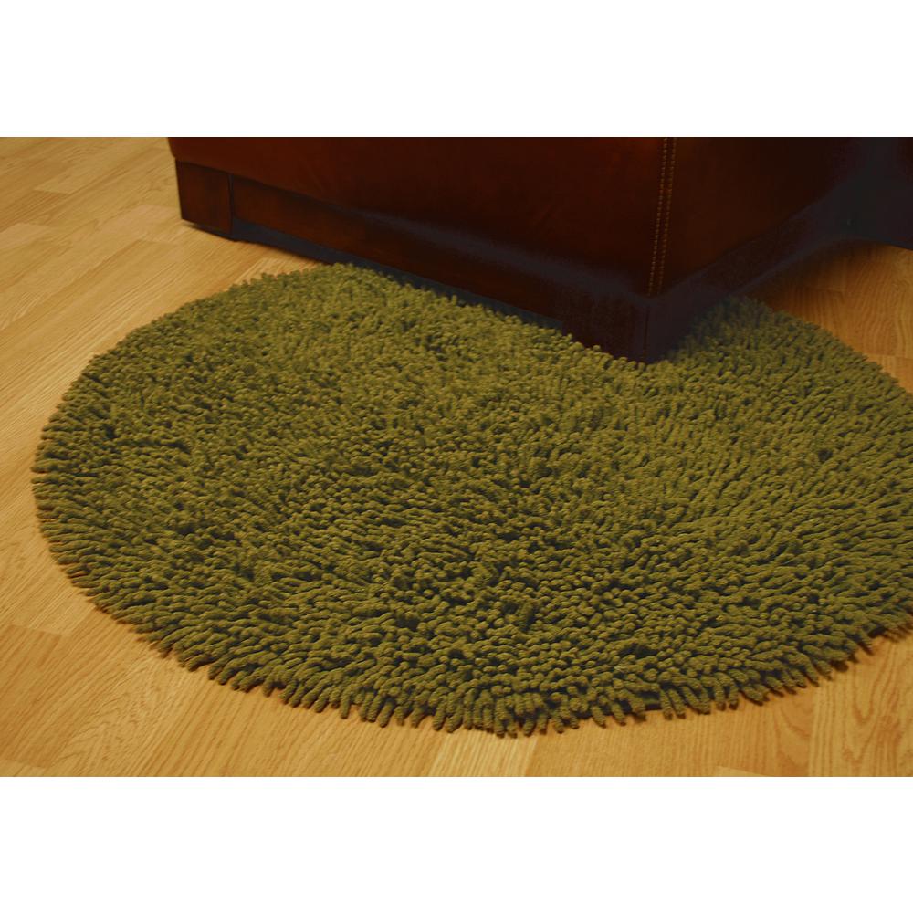 Moss Shag Chenille Twist 5 Ft X 5 Ft Round Area Rug Chs5009r