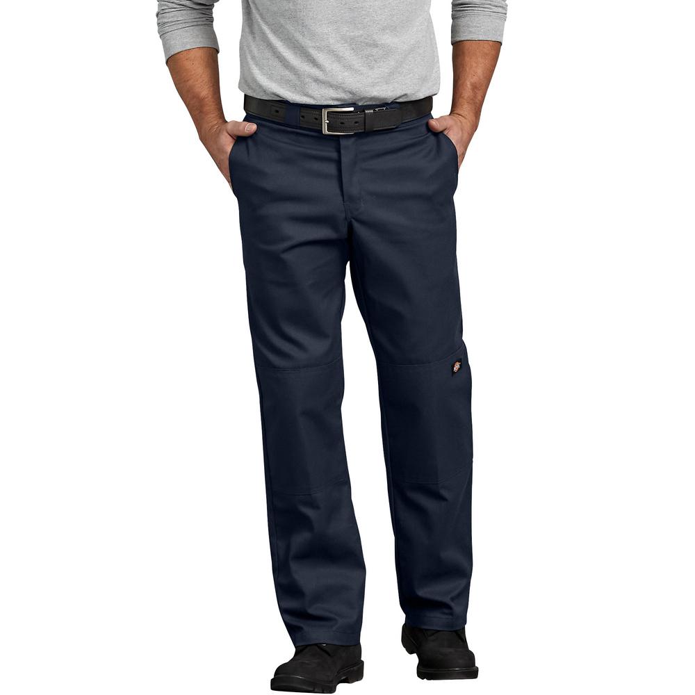 dickies men's double knee flex skinny work pants