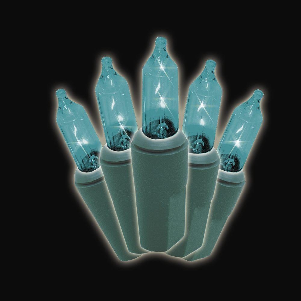 Designer Series 100 Light Teal Mini Lights 37 468 20 The Home Depot