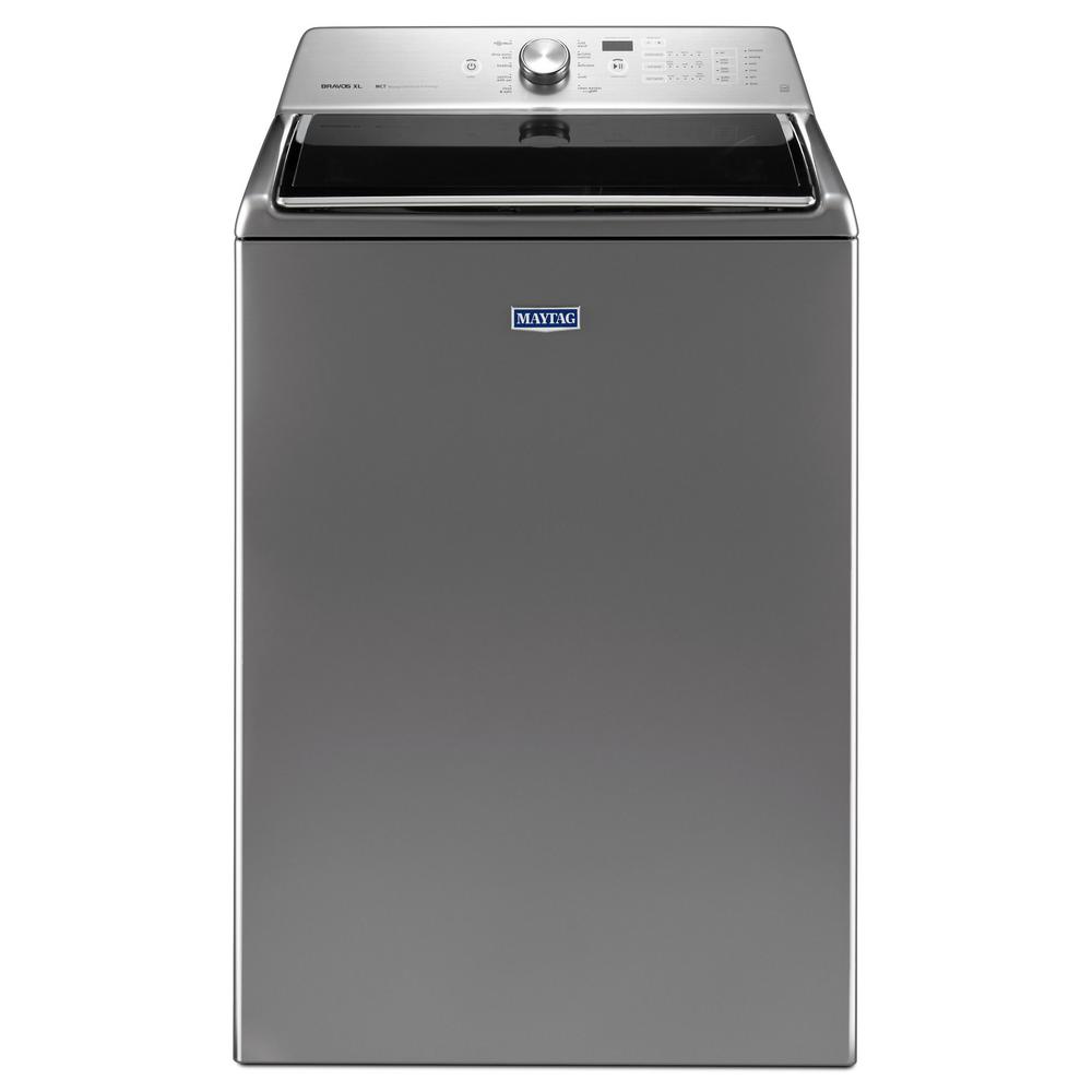 Maytag 5.3 cu. ft. High-Efficiency Chrome Shadow Top Load Washer with Deep Clean... by Maytag