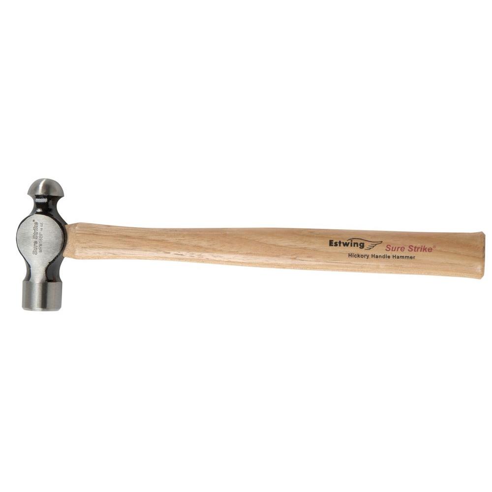 Estwing 16 oz. Sure Strike Ball Peen Hammer with Hickory HandleMRW16BP