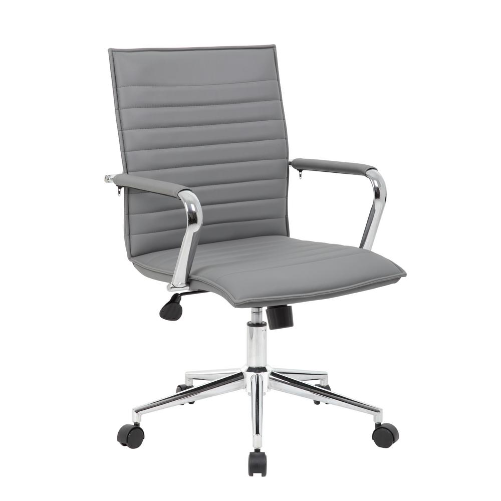 Vinyl Grey Task Chair