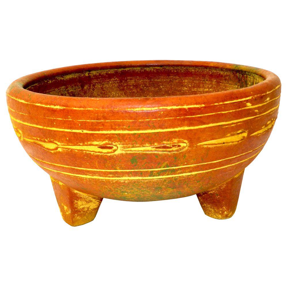 The Plant Stand of Arizona 15 in. Round Clay Molcajete