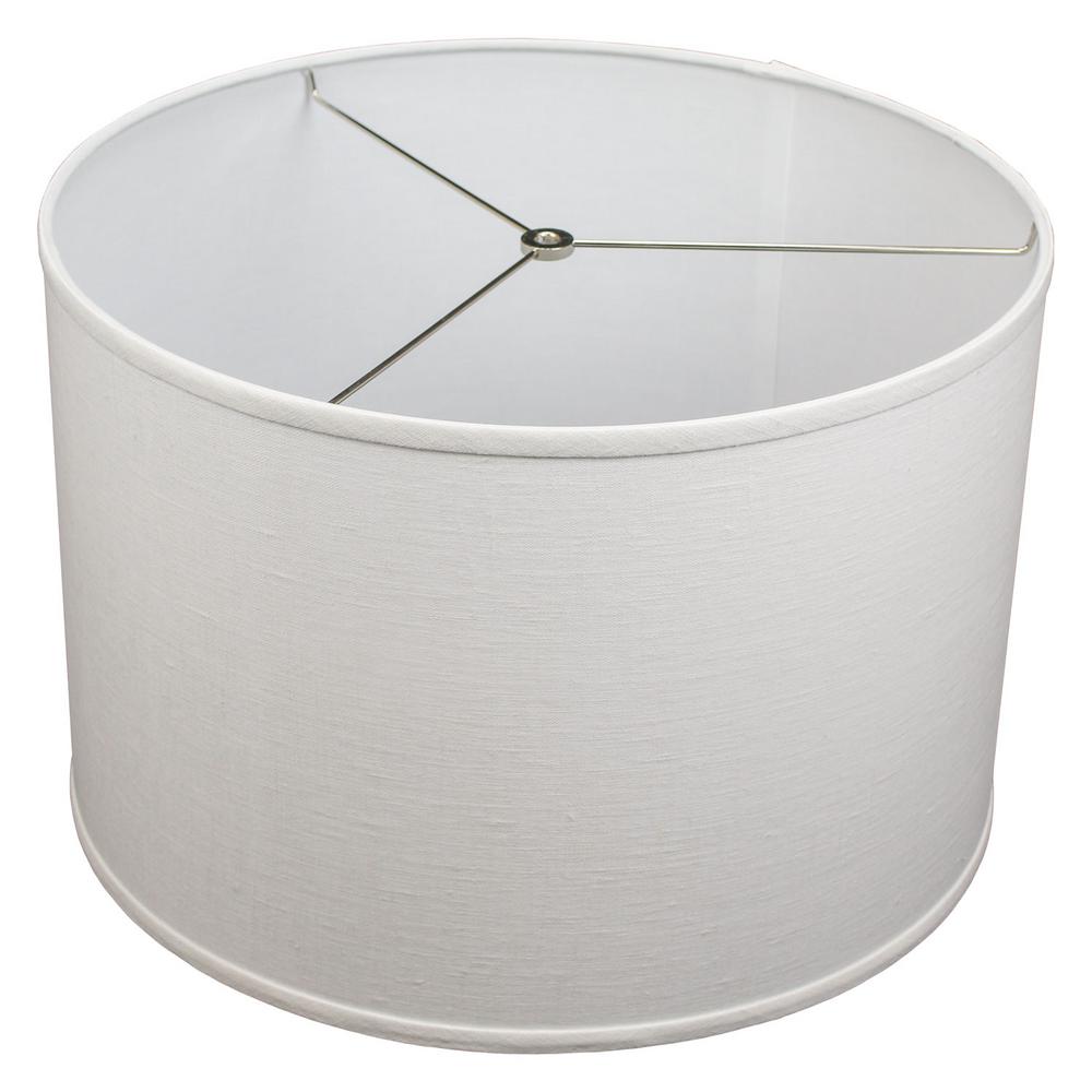 Fenchelshades Fenchel Shades 18 In Top Dia X Bottom 12 H Designer Linen Off White Drum Lamp Shade Fenchelshades Fenchel Shades 18 In Top Dia X Bottom 12 H Designer Linen Off White Drum Lamp Shade