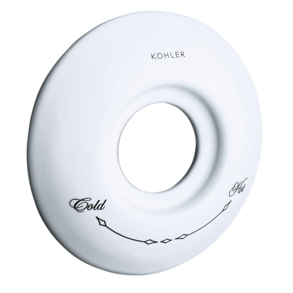 KOHLER Ceramic Escutcheon in White-K-10140-0 - The Home Depot