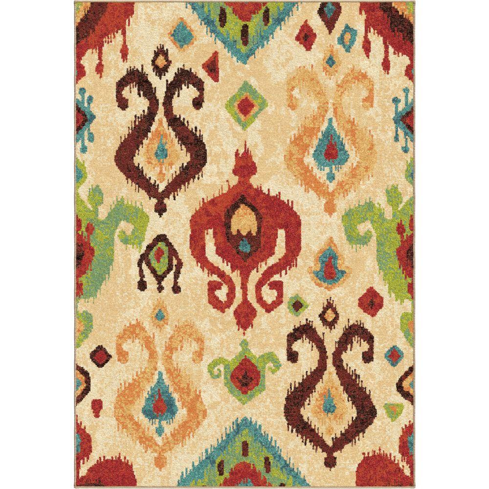 Orian Rugs Ancient Multi Bright Colors 5 Ft. 3 In. X 7 Ft. 6 In ...