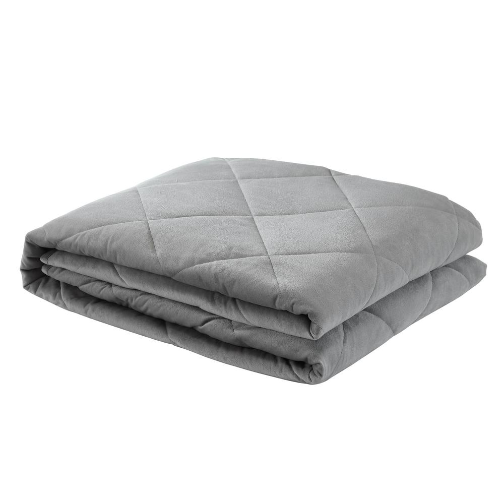 Unbranded Deka 2-in-1 Warm and Cool Grey Weighted Blanket 25 lbs. 60 in