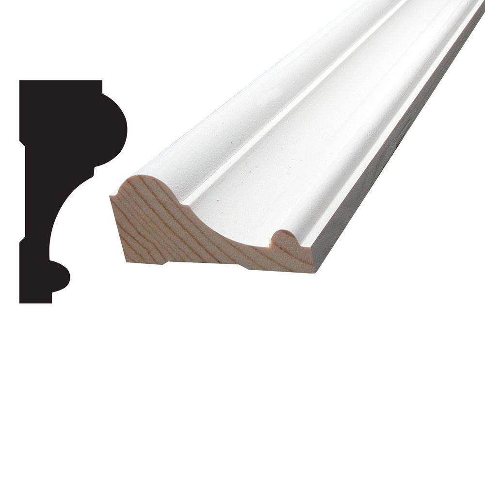 Alexandria Moulding 1-1/8 in. x 2-7/16 in. x 96 in. Primed ...