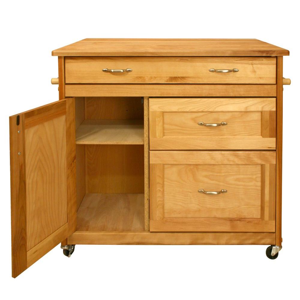 Catskill Craftsmen Natural Wood Kitchen Cart With Drop Leaf 1521 Catskill Craftsmen Natural Wood Kitchen