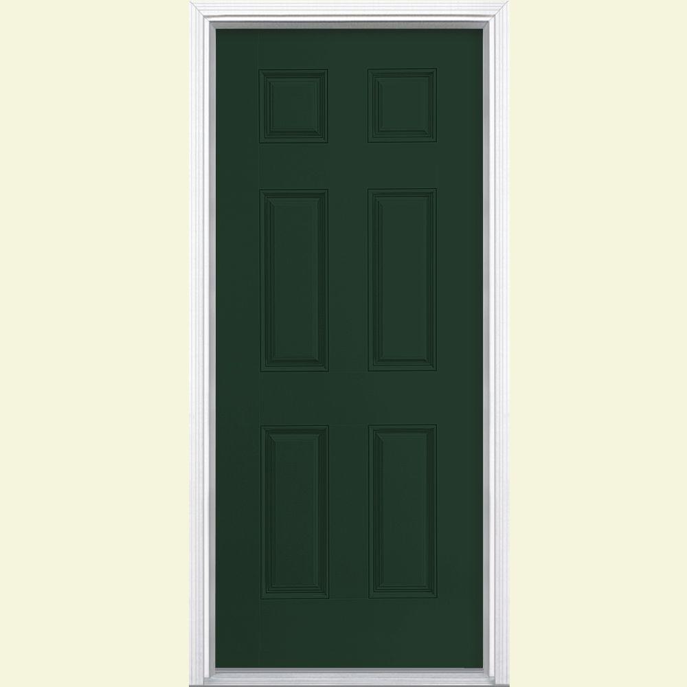 Masonite 36 In X 80 In 6 Panel Right Hand Inswing Primed White