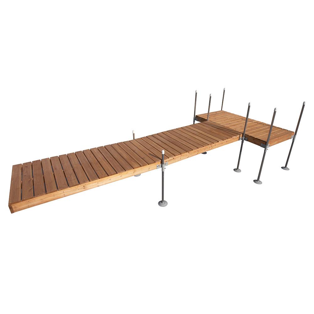 Tommy Docks 20 ft T Style Cedar Complete Dock Package TDT 40023 The Home Depot