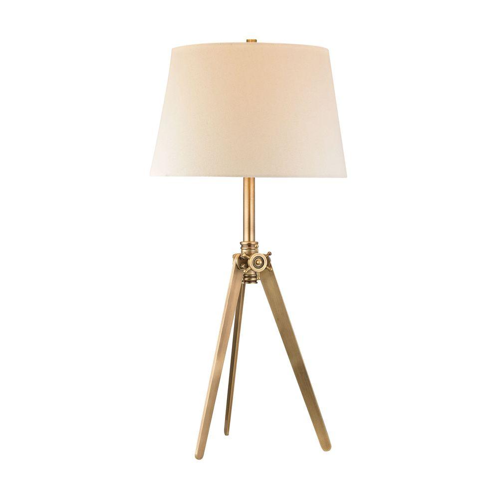 Titan Lighting 30 In Antique Brass Pointed Tripod Lamp Tn 999263 Antique Brass Pointed Tripod Lamp