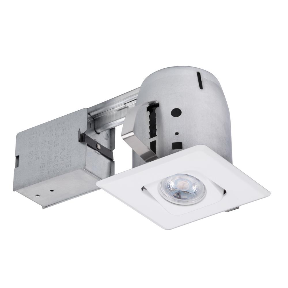 Lithonia Lighting 4 In Matte White Recessed Baffle Integrated Led 4 In White Cast Recessed Lighting Kit