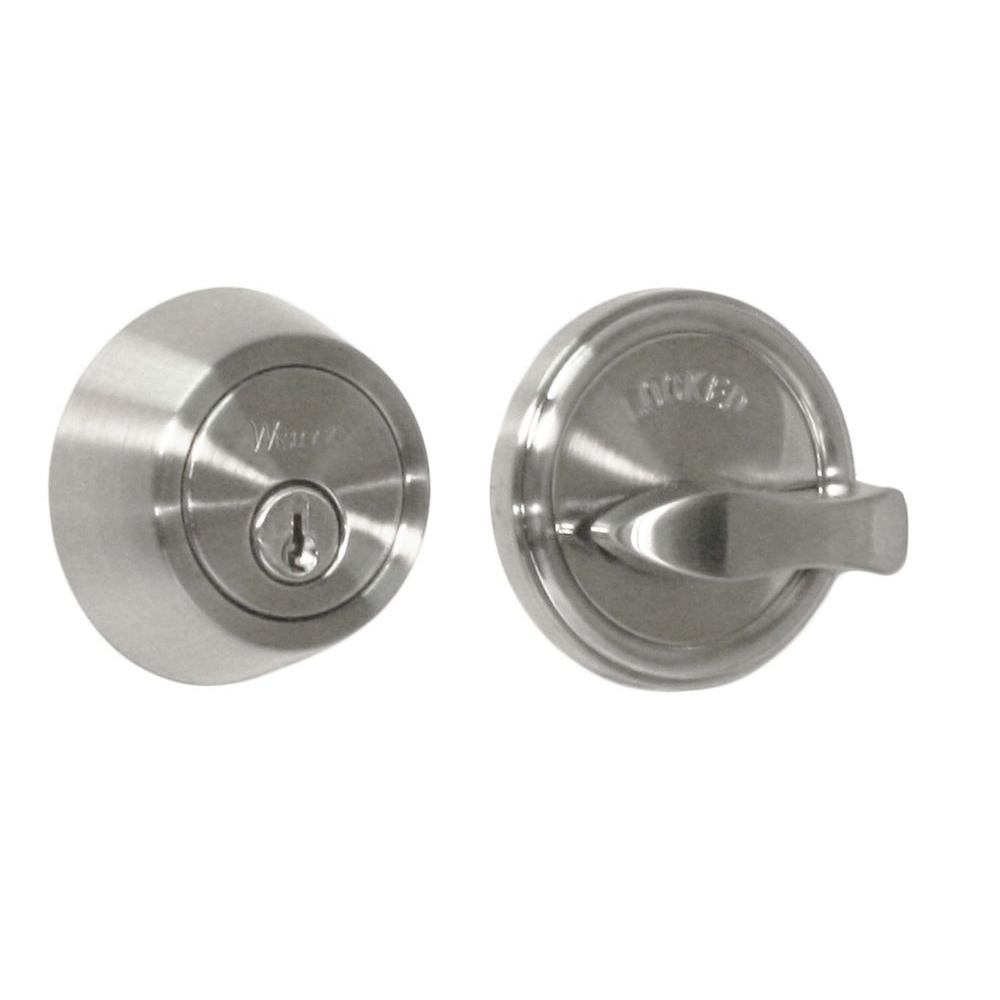 Weslock Traditionale Single Cylinder Satin Nickel Deadbolt00671N