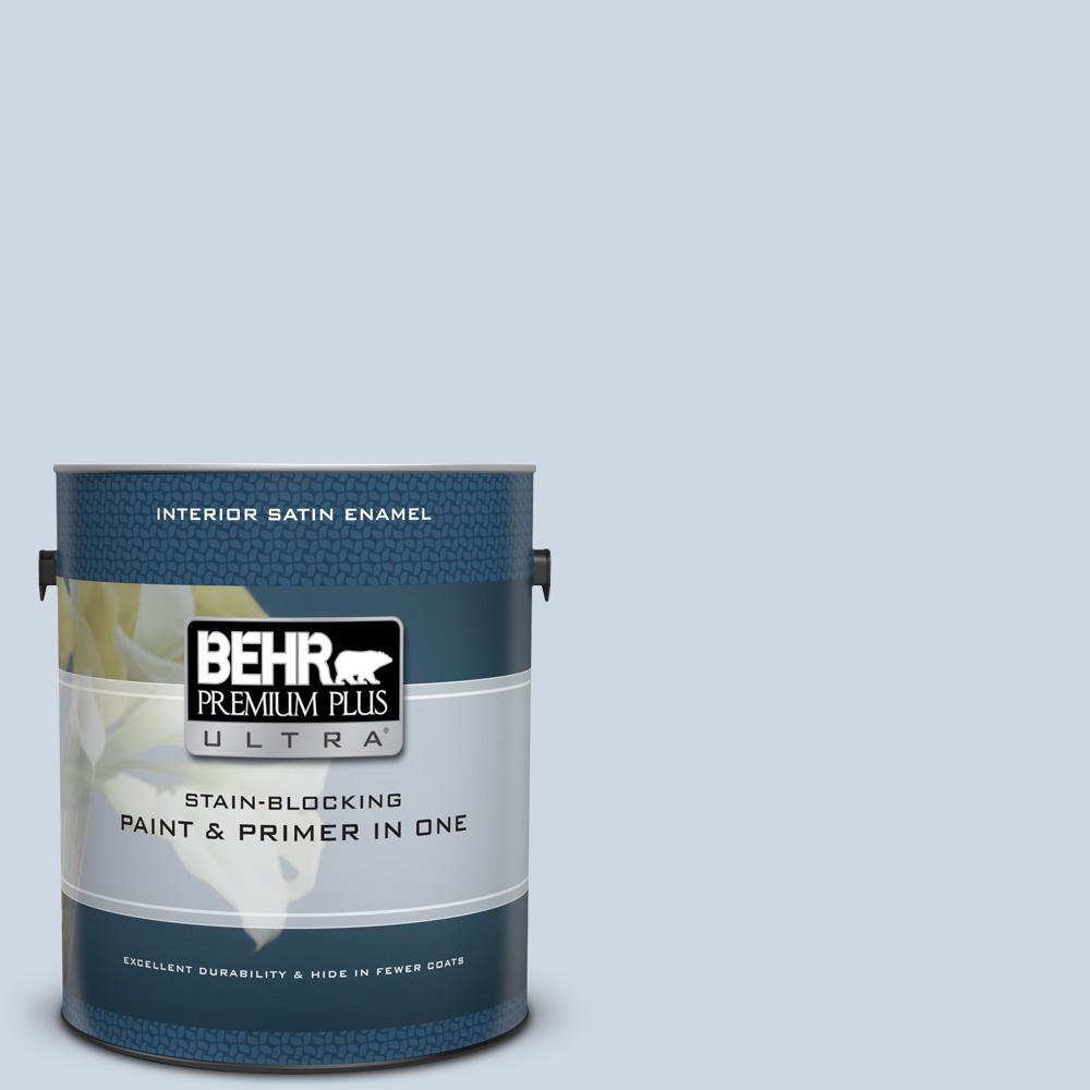 Behr Premium Plus Ultra 1 Gal S520 Pale Cornflower Satin Enamel S520 1 Pale Cornflower Satin Enamel Interior