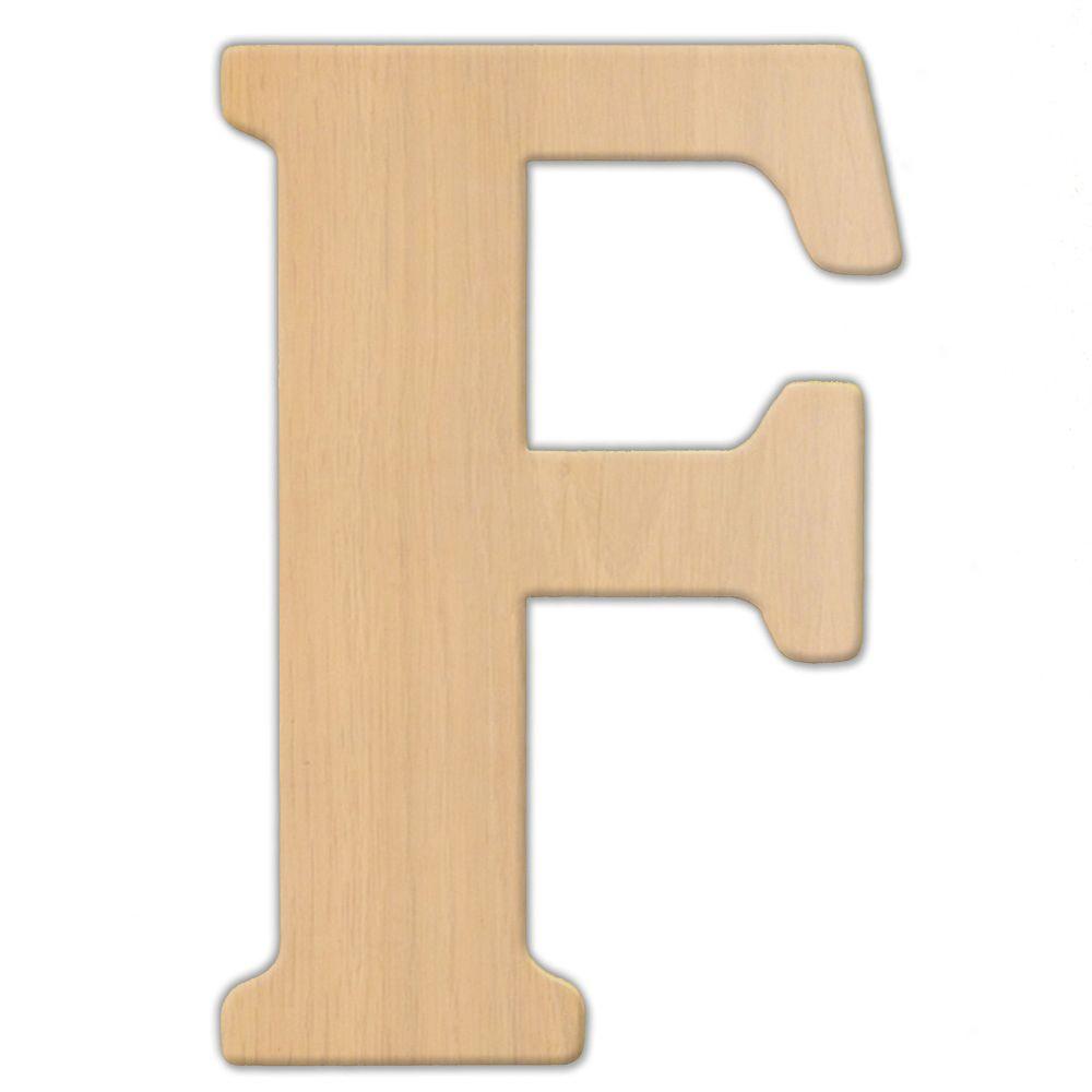 Jeff McWilliams Designs 15 in. Oversized Unfinished Wood Letter (F ...