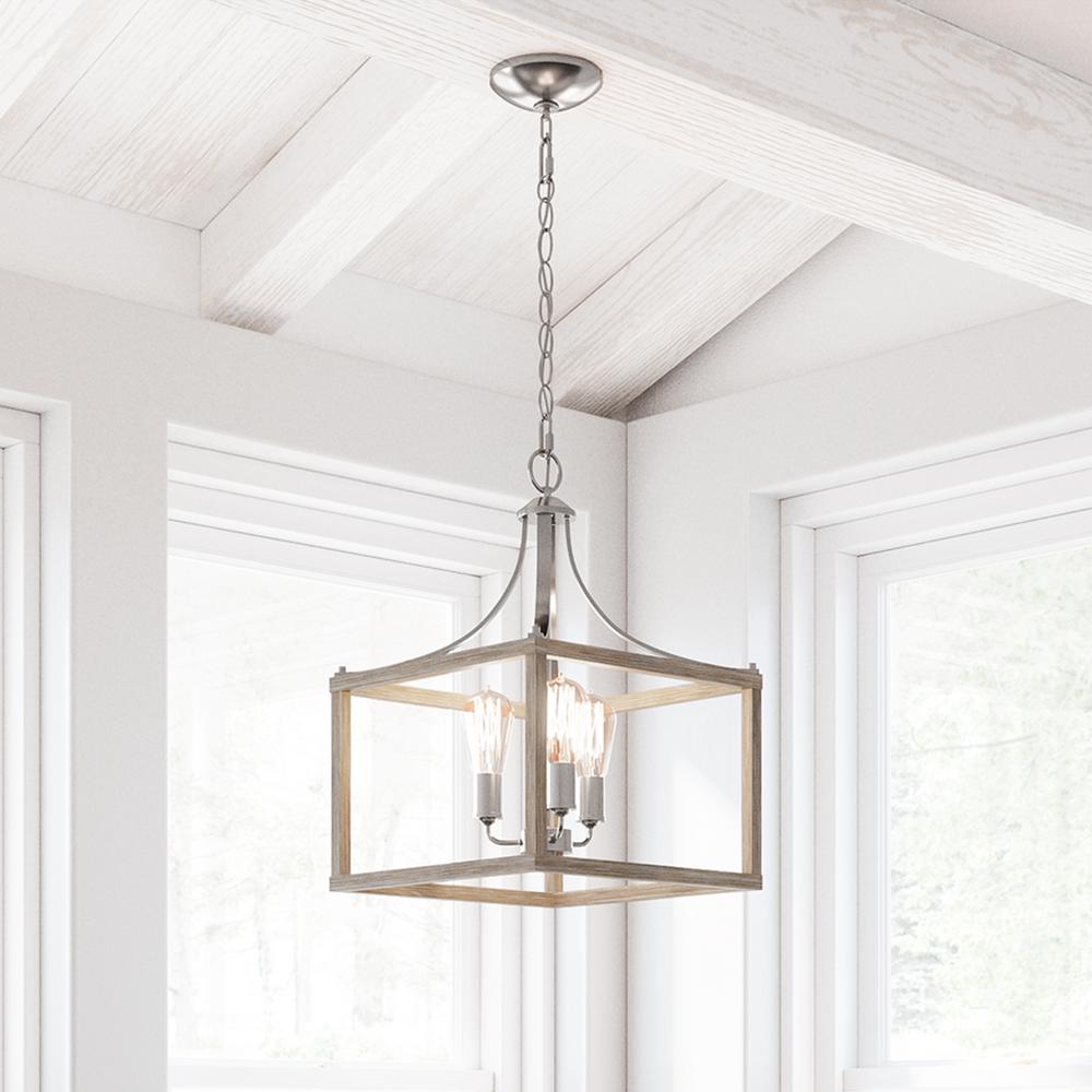 brushed nickel dining room light