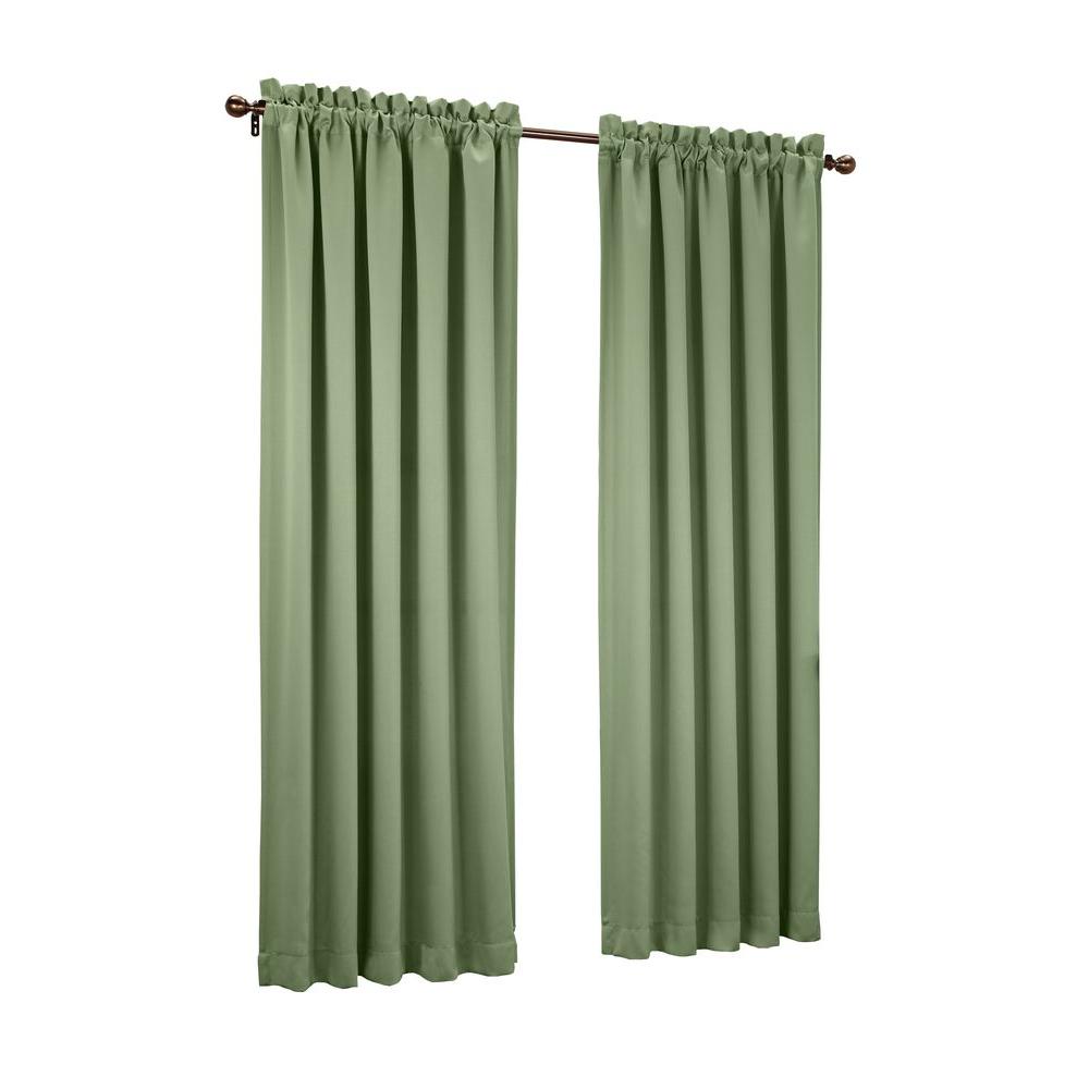 Sun Zero Semi Opaque Sage Green Gregory Room Darkening Pole Top