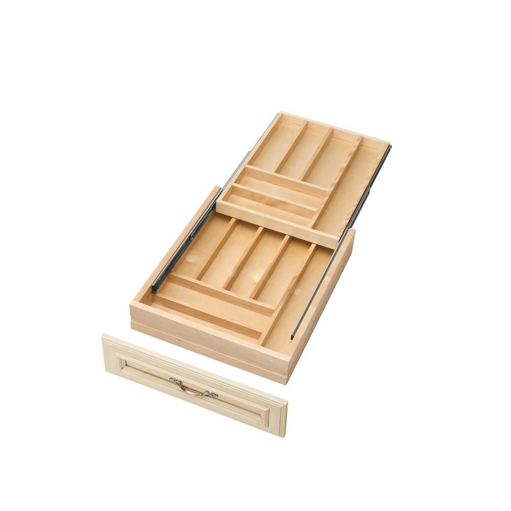 Rev A Shelf 4 25 In H X 17 5 In W X 21 In D Tiered Cutlery