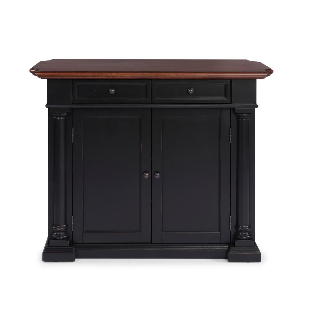 Homestyles Beacon Hill Black Solid Wood Top Kitchen Island 5103 94