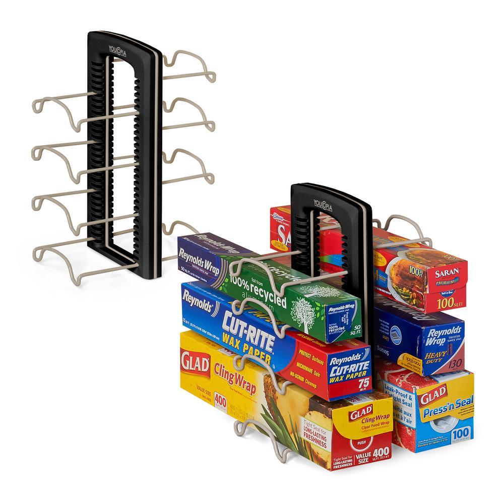 Youcopia Black Store More Customizable Wire Wrap Stand (Set of 2