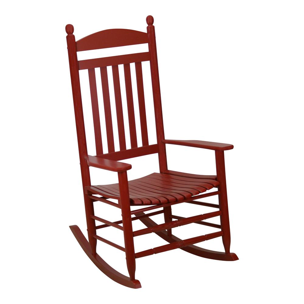 Bradley Slat Chili Patio Rocking Chair 200s Chil Rta The Home Depot Bradley Slat Chili Patio Rocking Chair