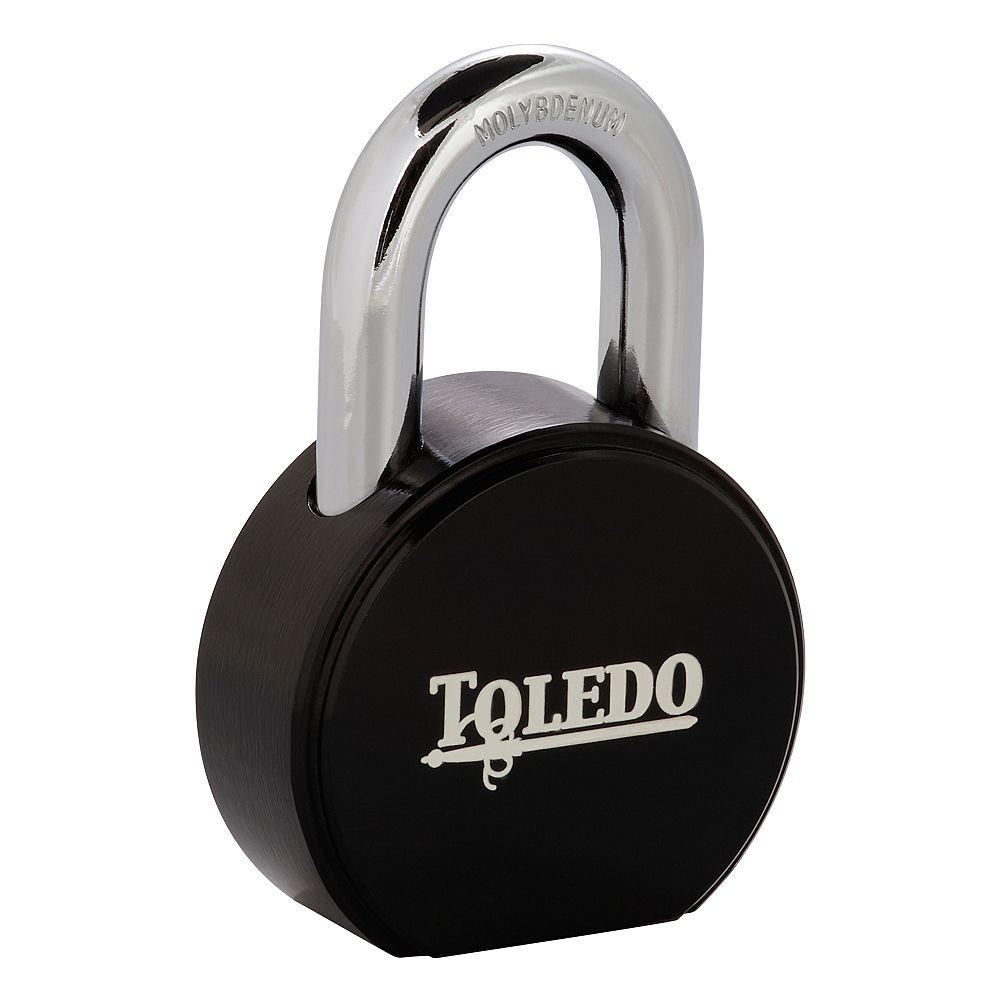Toledo Black Series Super Duty Solid Steel Padlock with Black Electric