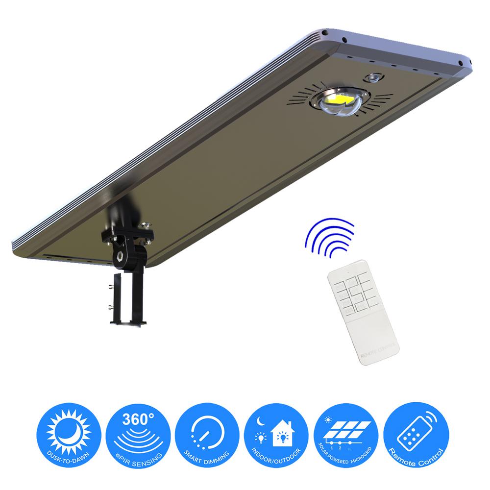 Solar Area Lights Commercial Lighting The Home Depot 30 Watt Gray Solar Ultra Powerful Motion Activated Outdoor Integrated Led Path Walkway Area Light