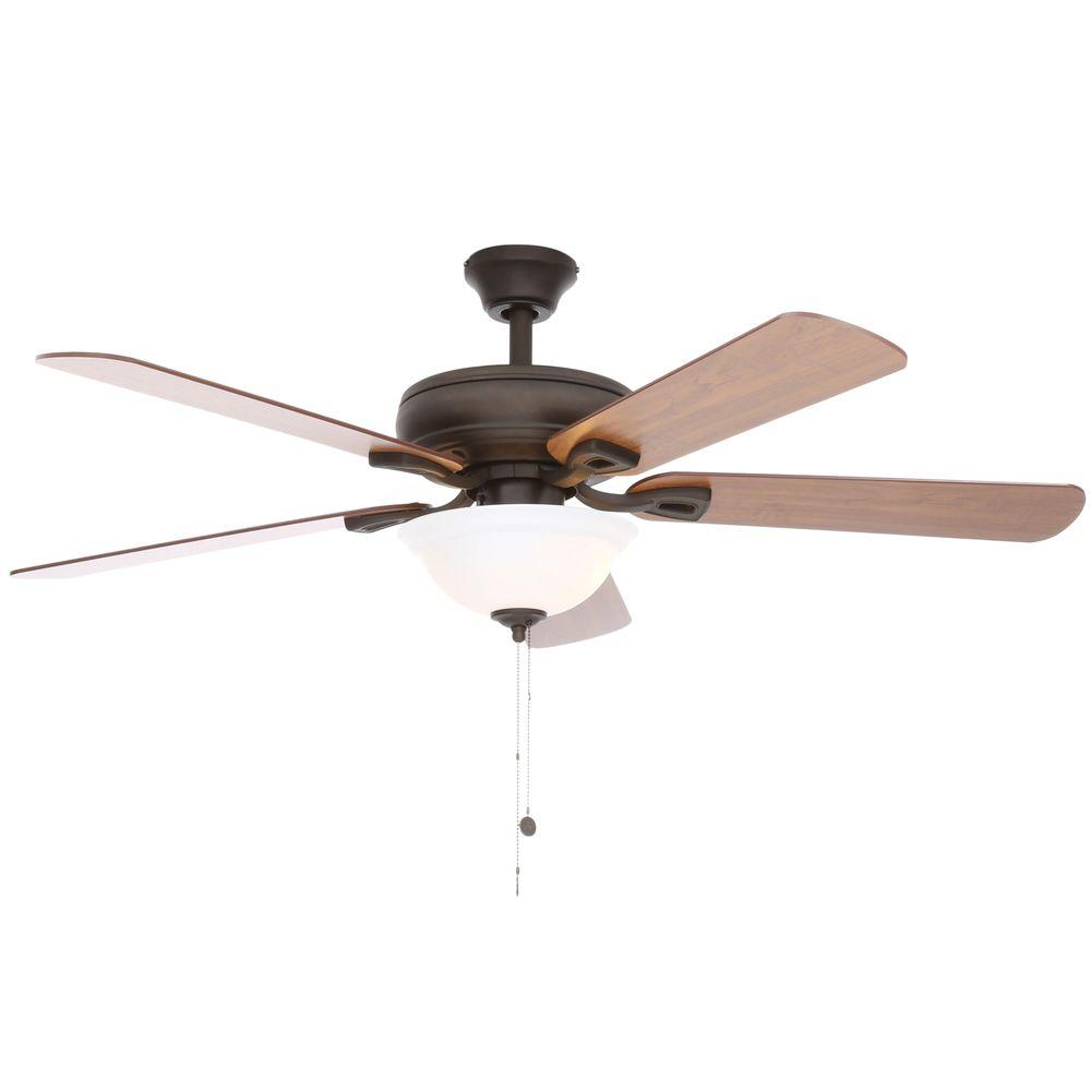 Hampton Bay Bowl Light Bulb S Included Ceiling Fans With Led Oil Rubbed Bronze Ceiling Fan With Light Kit
