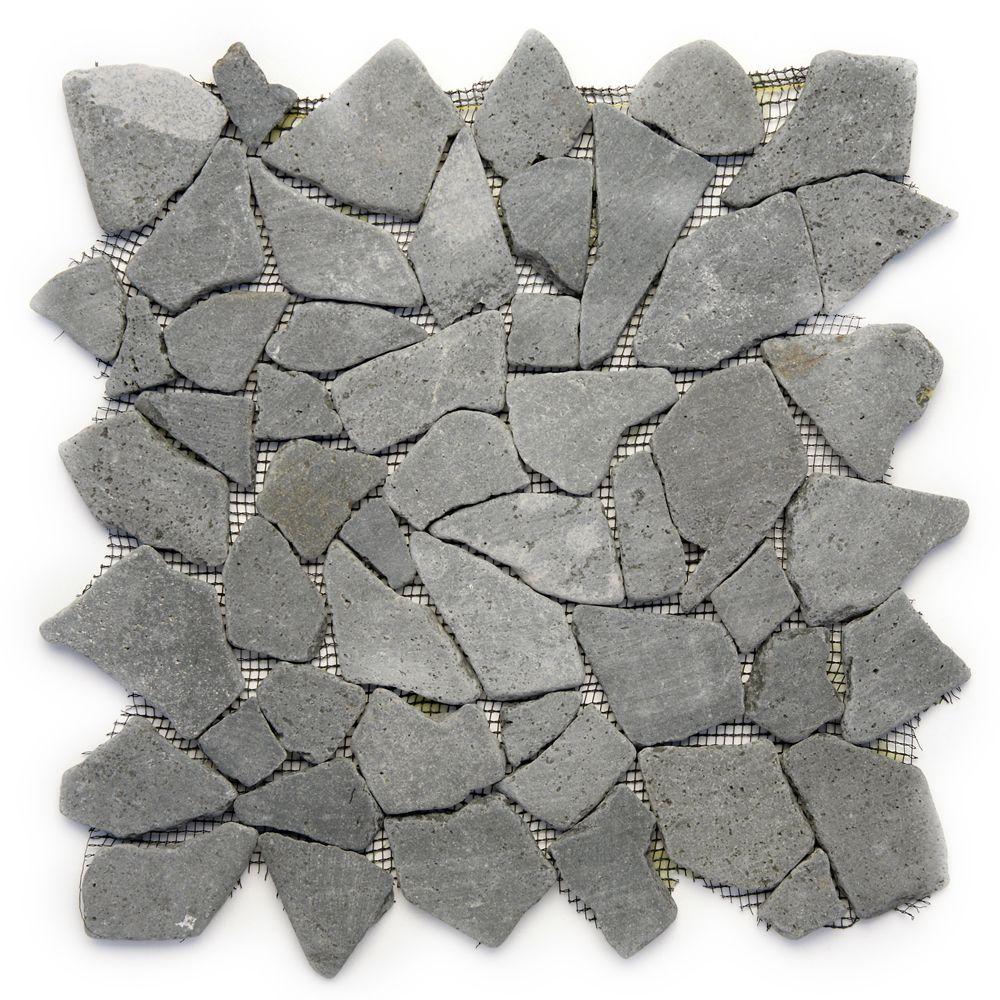 Solistone Indonesian Java Black 12 in. x 12 in. x 6.35 mm Natural Stone