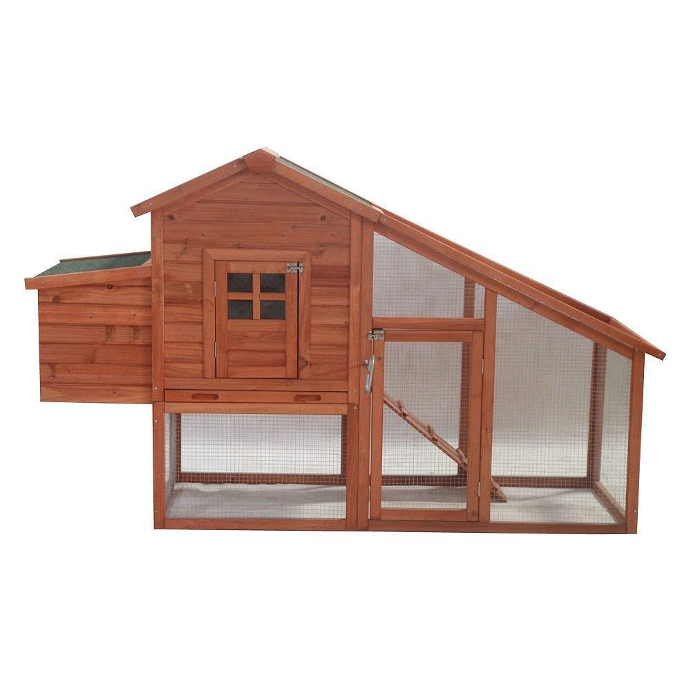 Aleko Wooden Chicken Coop Accrh75x26x46 Hd The Home Depot